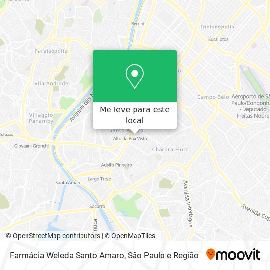 Farmácia Weleda Santo Amaro mapa