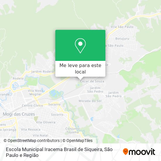 Escola Municipal Iracema Brasil de Siqueira mapa
