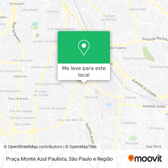 Praça Monte Azul Paulista mapa