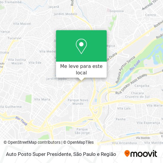 Auto Posto Super Presidente mapa