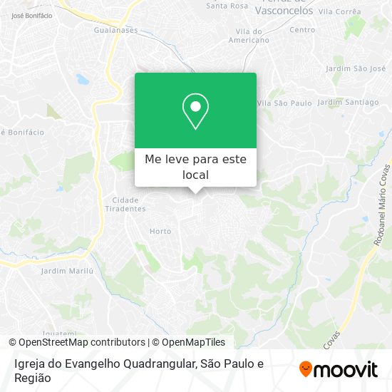 Igreja do Evangelho Quadrangular mapa