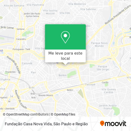Fundação Casa Nova Vida mapa