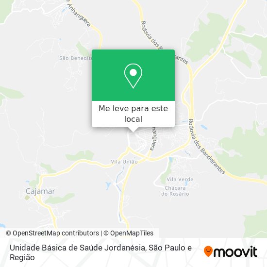 Unidade Básica de Saúde Jordanésia mapa