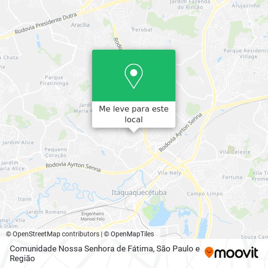 Comunidade Nossa Senhora de Fátima mapa