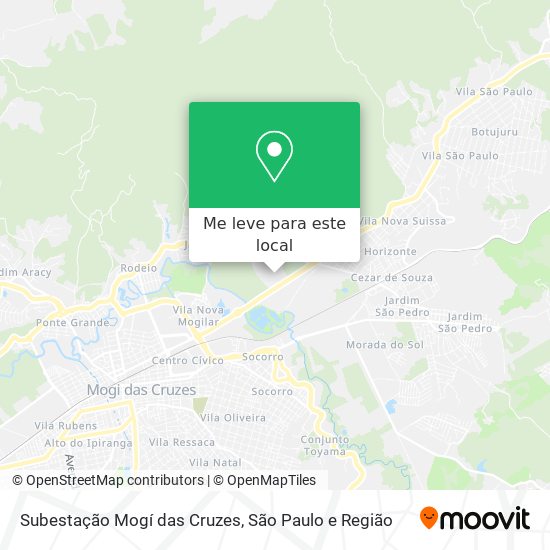 Subestação Mogí das Cruzes mapa
