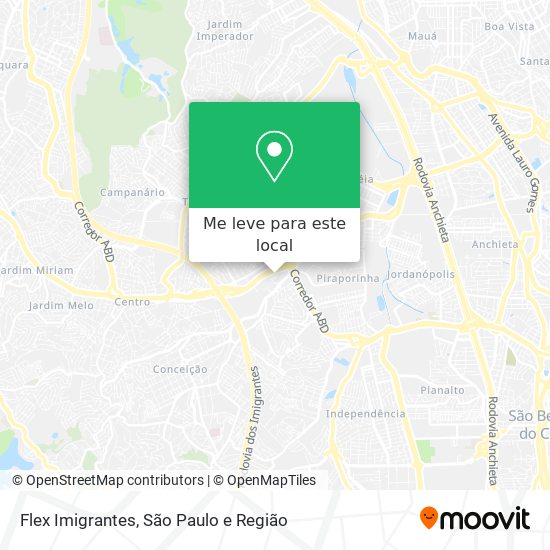 Flex Imigrantes mapa