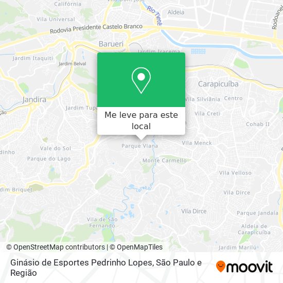 Ginásio de Esportes Pedrinho Lopes mapa