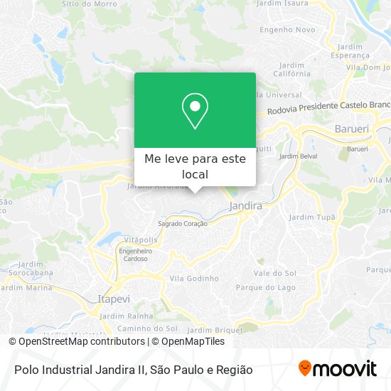 Polo Industrial Jandira II mapa