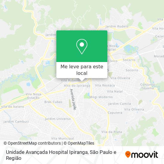 Unidade Avançada Hospital Ipiranga mapa