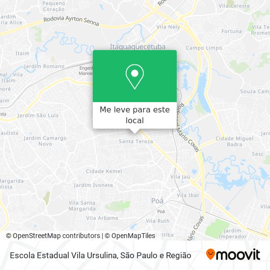 Escola Estadual Vila Ursulina mapa