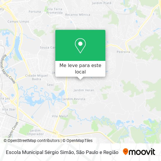 Escola Municipal Sérgio Simão mapa