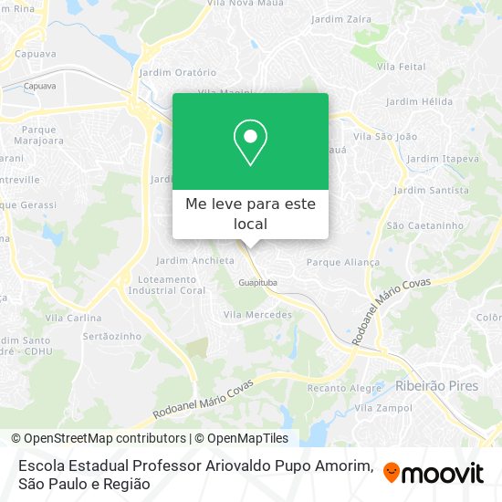 Escola Estadual Professor Ariovaldo Pupo Amorim mapa