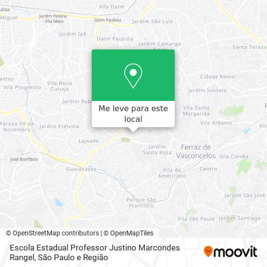 Escola Estadual Professor Justino Marcondes Rangel mapa
