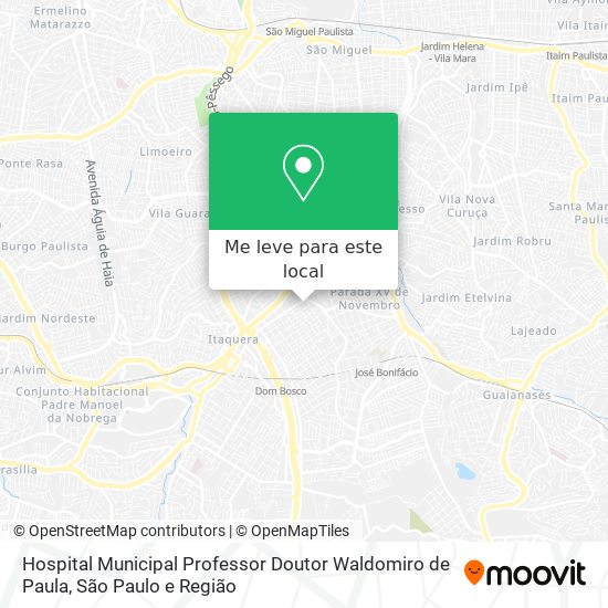 Hospital Municipal Professor Doutor Waldomiro de Paula mapa