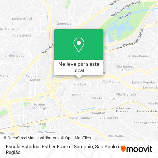 Escola Estadual Esther Frankel Sampaio mapa