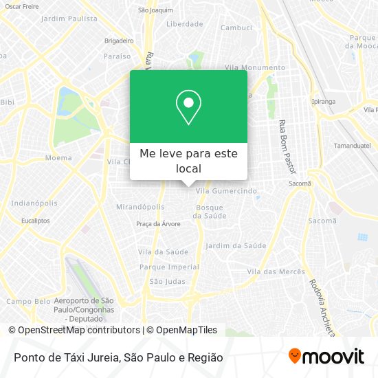 Ponto de Táxi Jureia mapa