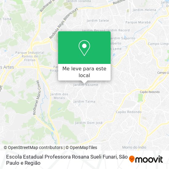 Escola Estadual Professora Rosana Sueli Funari mapa