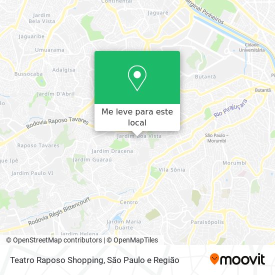Teatro Raposo Shopping mapa
