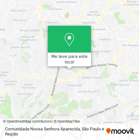 Comunidade Nossa Senhora Aparecida mapa