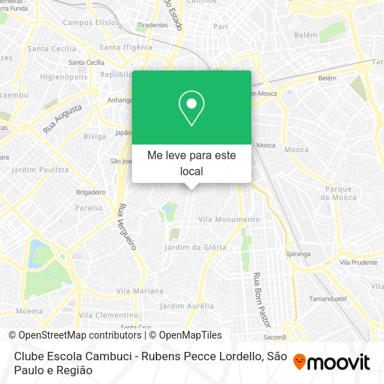 Clube Escola Cambuci - Rubens Pecce Lordello mapa