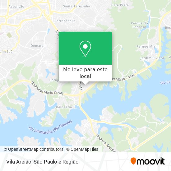 Vila Areião mapa