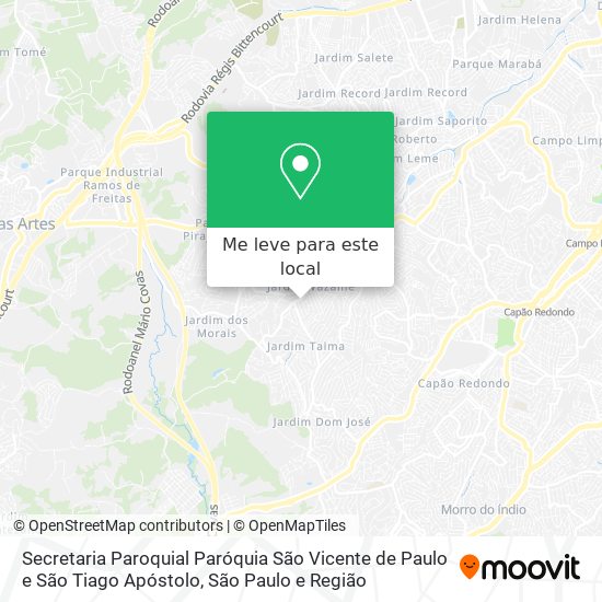 Secretaria Paroquial  Paróquia São Vicente de Paulo e São Tiago Apóstolo mapa