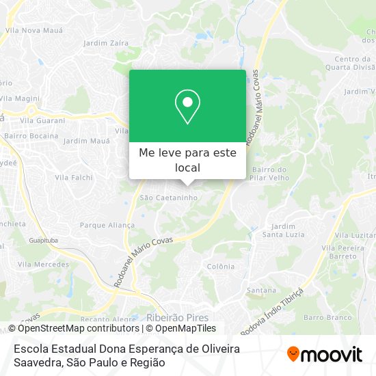 Escola Estadual Dona Esperança de Oliveira Saavedra mapa