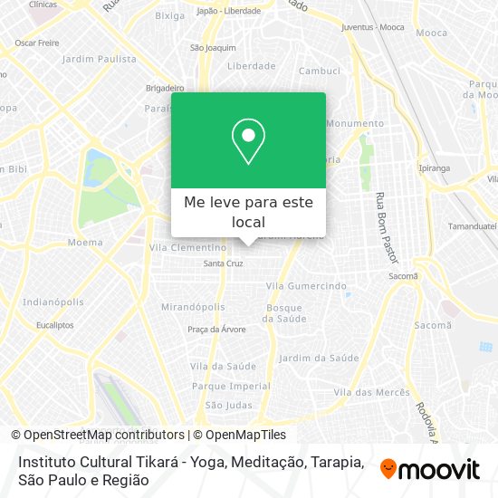 Instituto Cultural Tikará - Yoga, Meditação, Tarapia mapa