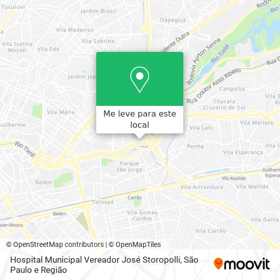 Hospital Municipal Vereador José Storopolli mapa