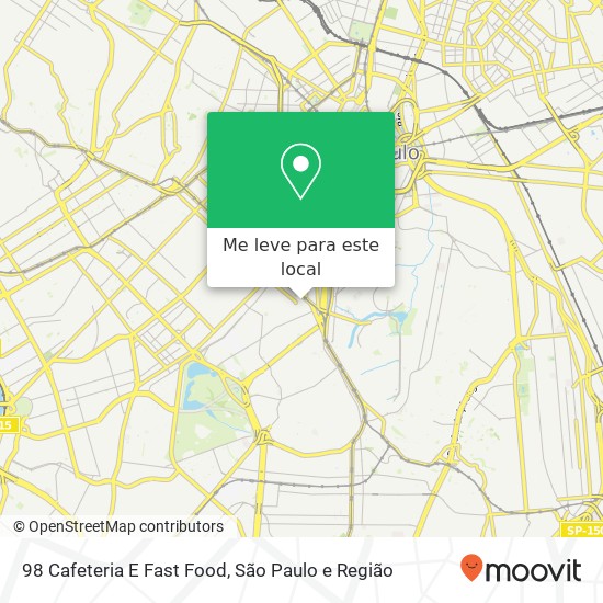 98 Cafeteria E Fast Food mapa