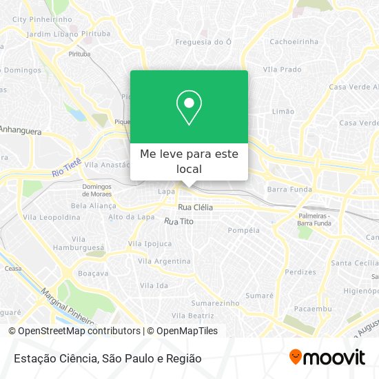 Estação Ciência mapa