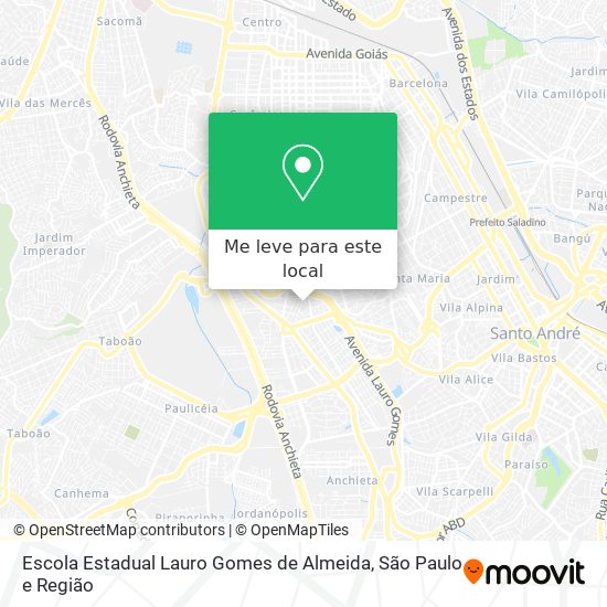 Escola Estadual Lauro Gomes de Almeida mapa