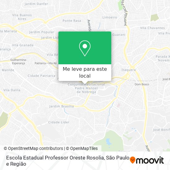 Escola Estadual Professor Oreste Rosolia mapa