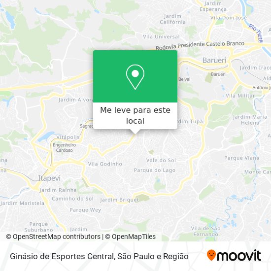 Ginásio de Esportes Central mapa