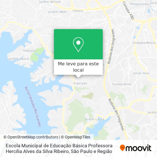 Escola Municipal de Educação Básica Professora Hercília Alves da Silva Ribeiro mapa