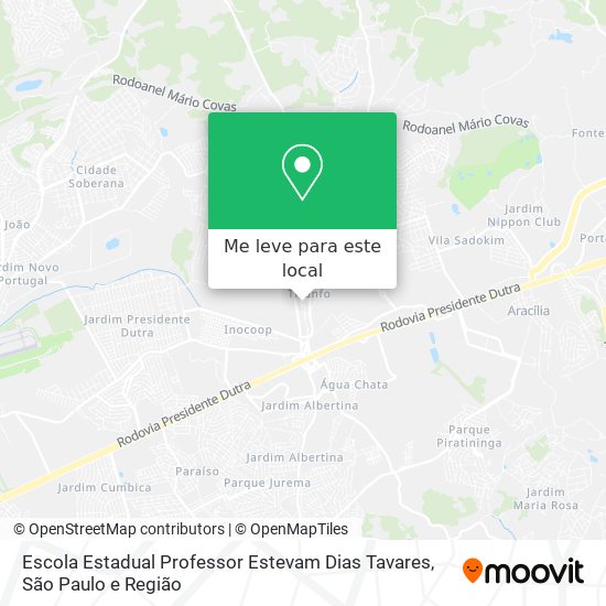 Escola Estadual Professor Estevam Dias Tavares mapa
