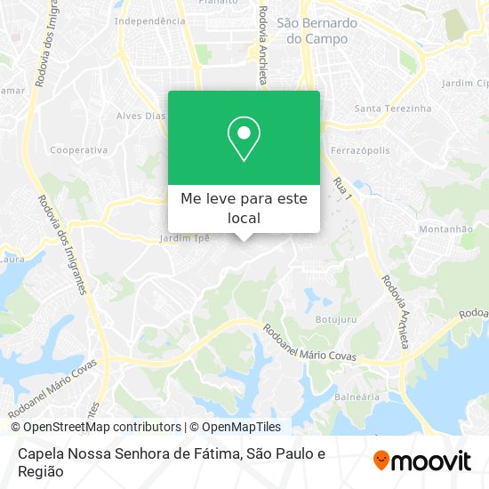 Capela Nossa Senhora de Fátima mapa