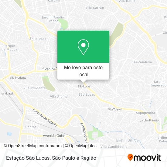 Estação São Lucas mapa