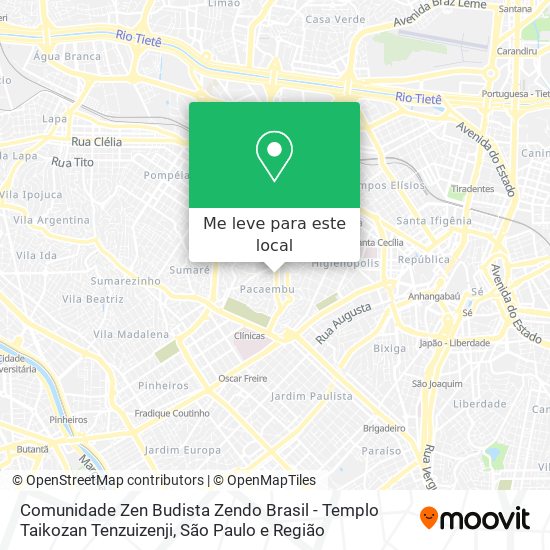 Comunidade Zen Budista Zendo Brasil - Templo Taikozan Tenzuizenji mapa