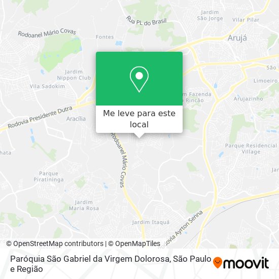 Paróquia São Gabriel da Virgem Dolorosa mapa