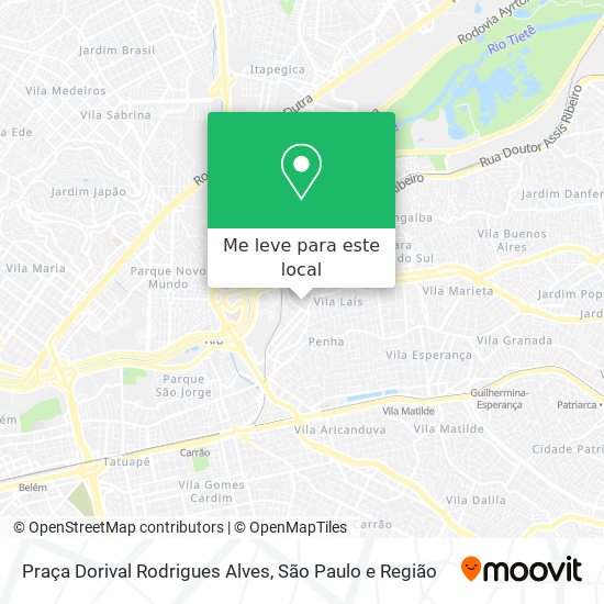 Praça Dorival Rodrigues Alves mapa