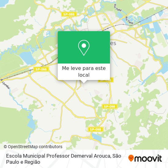 Escola Municipal Professor Demerval Arouca mapa