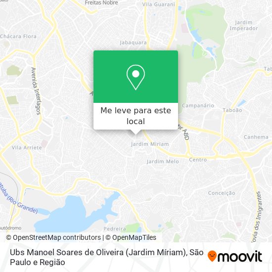 Ubs Manoel Soares de Oliveira (Jardim Míriam) mapa