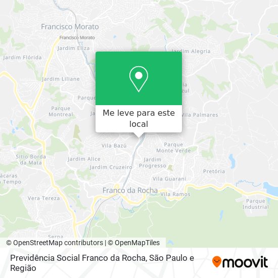 Previdência Social Franco da Rocha mapa