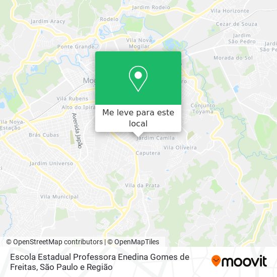 Escola Estadual Professora Enedina Gomes de Freitas mapa