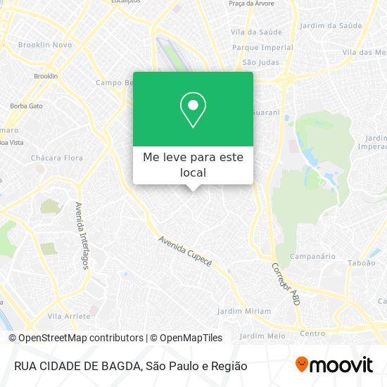 RUA CIDADE DE BAGDA mapa