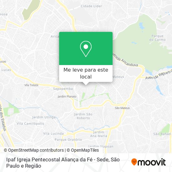 Ipaf Igreja Pentecostal Aliança da Fé - Sede mapa