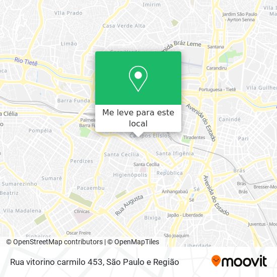 Rua vitorino carmilo 453 mapa