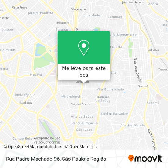 Rua Padre Machado  96 mapa