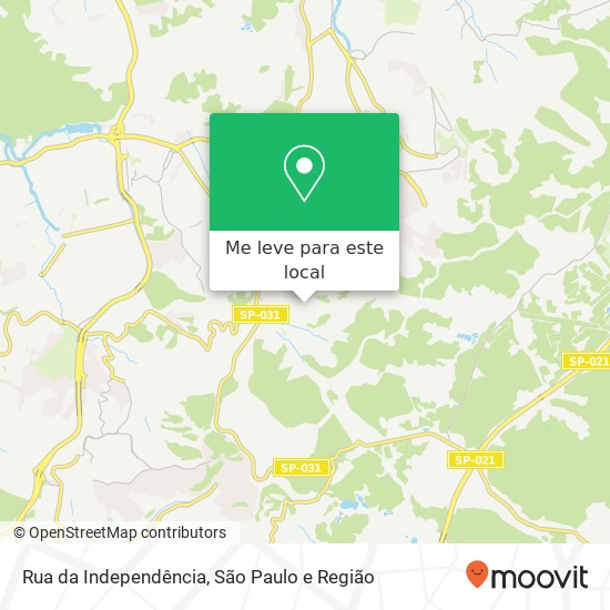 Rua da Independência mapa